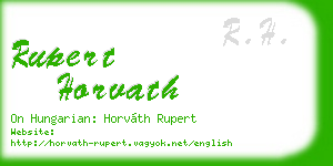 rupert horvath business card