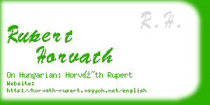 rupert horvath business card
